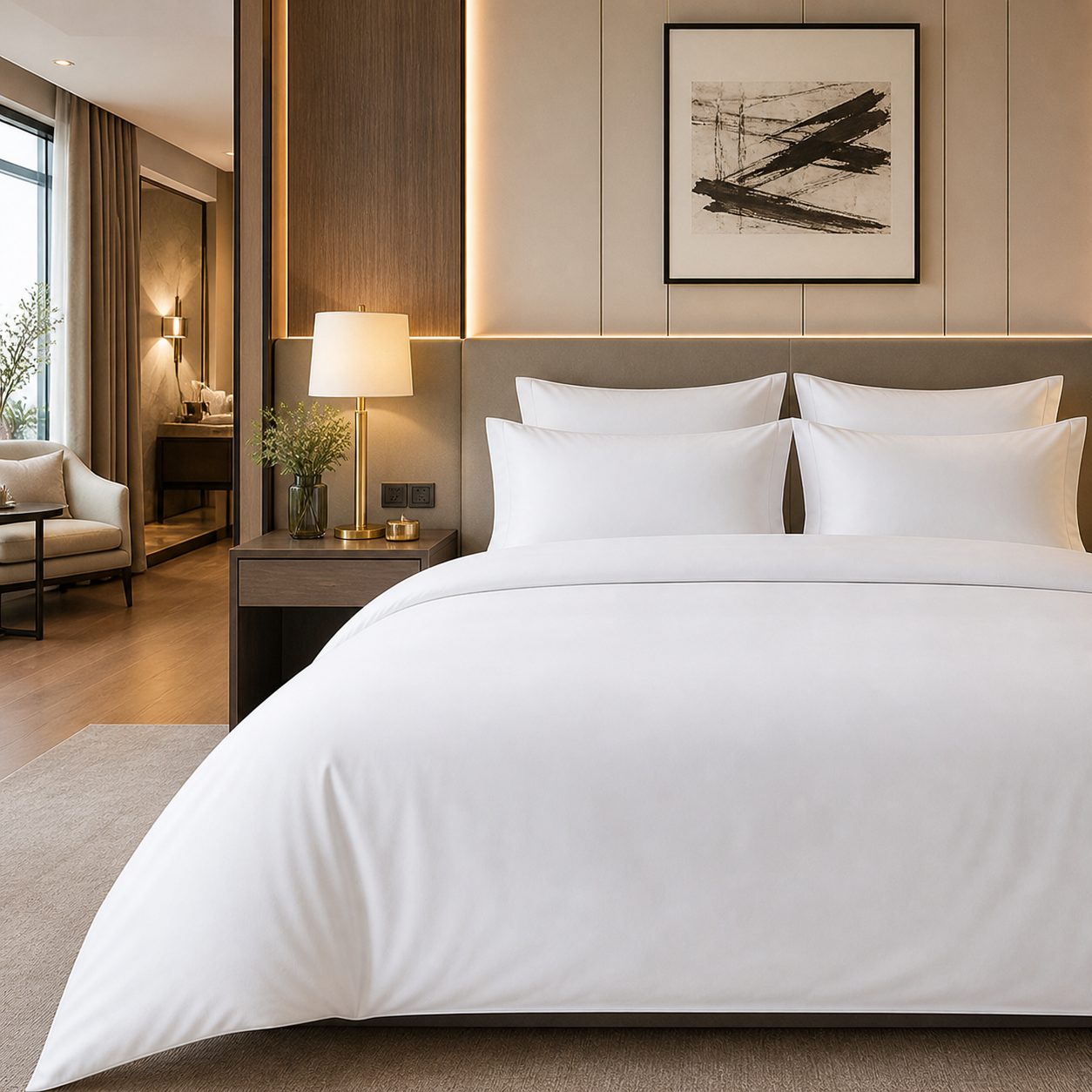 TC-200 Percale Duvet Cover - White – hotel bed linen, UK Linen House