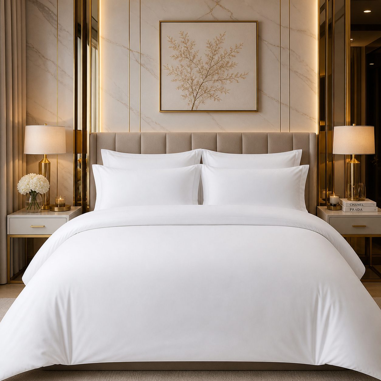 TC-300 Percale Duvet Cover - White – hotel bed linen, UK Linen House
