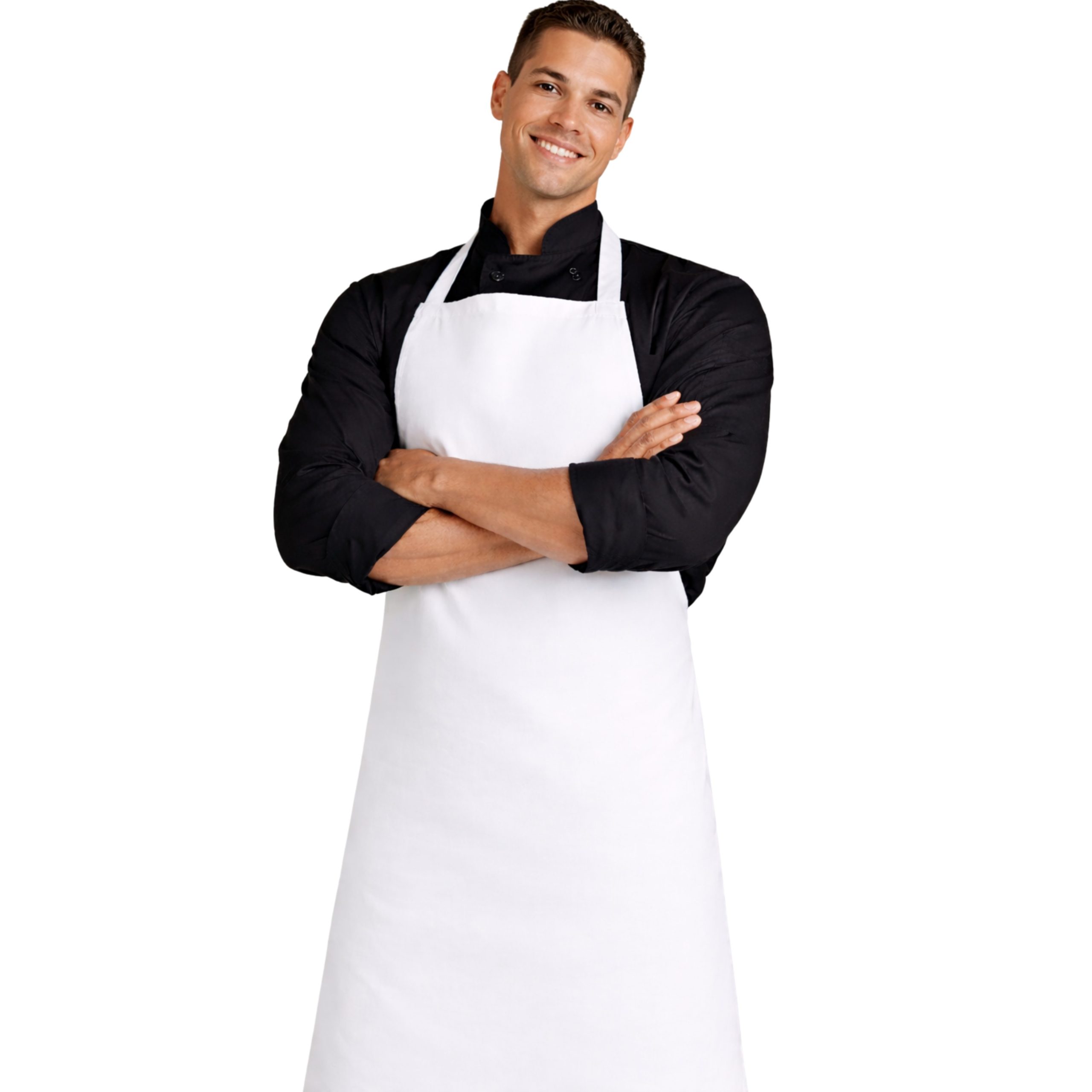 Unisex Adult Plain White Apron – hospitality workwear, UK Linen House