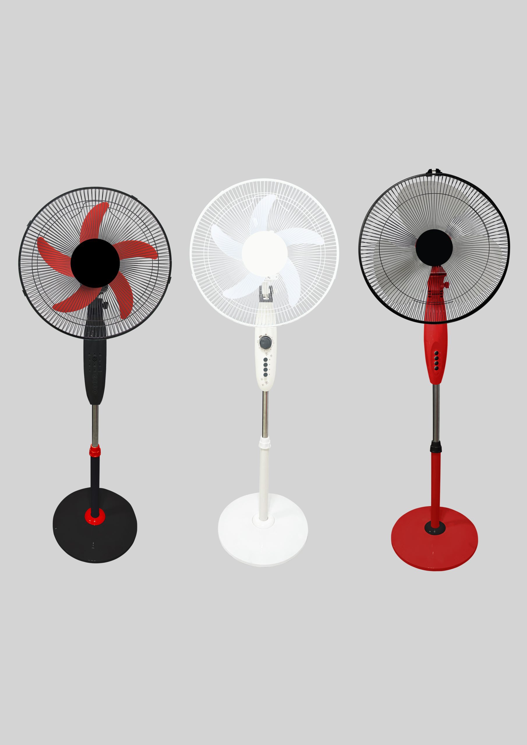 Floor Standing Pedestal 16 Inch Black 5 blades Red Air Cooling with remote control Fan - Image 5