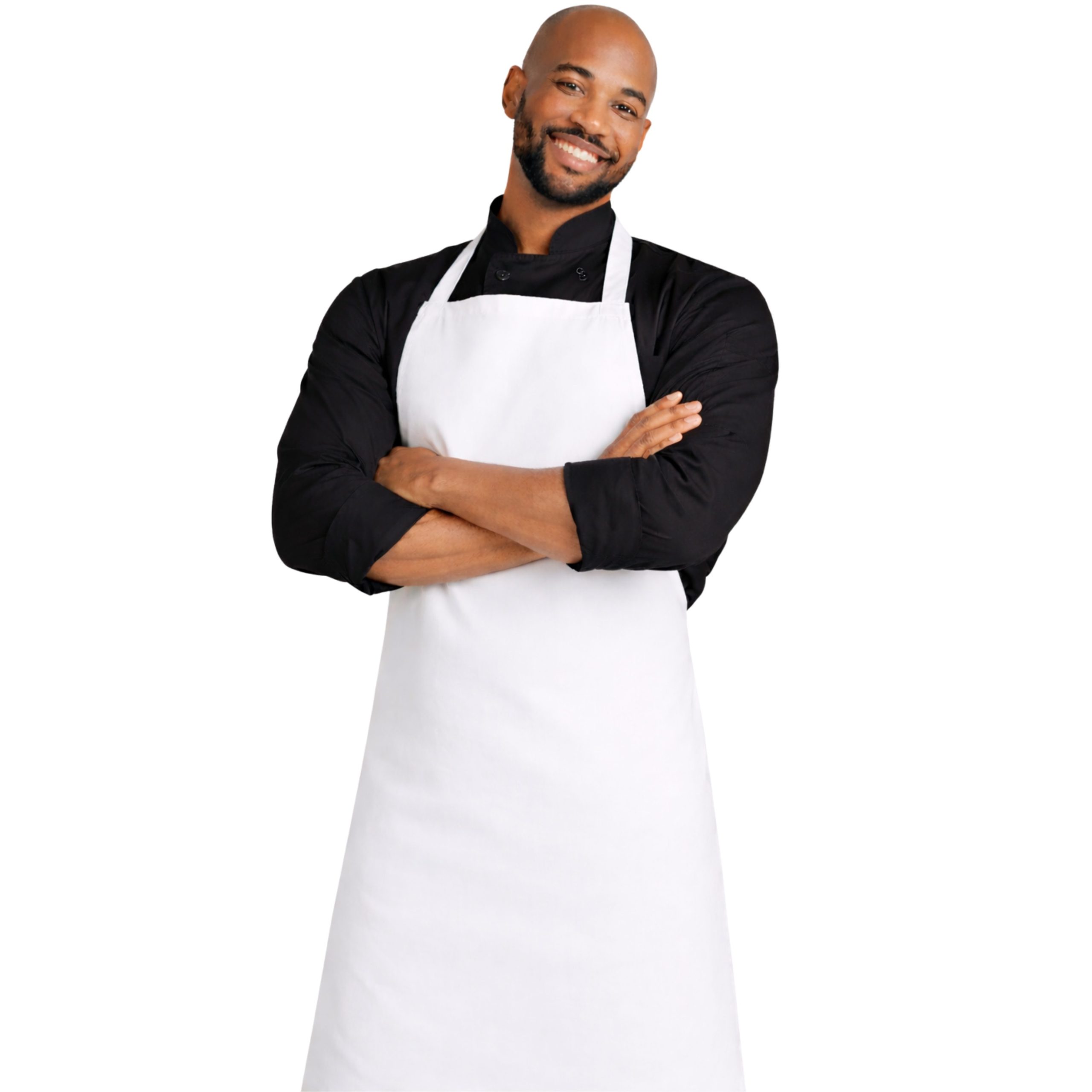 Unisex Adult Plain White Apron - Image 3