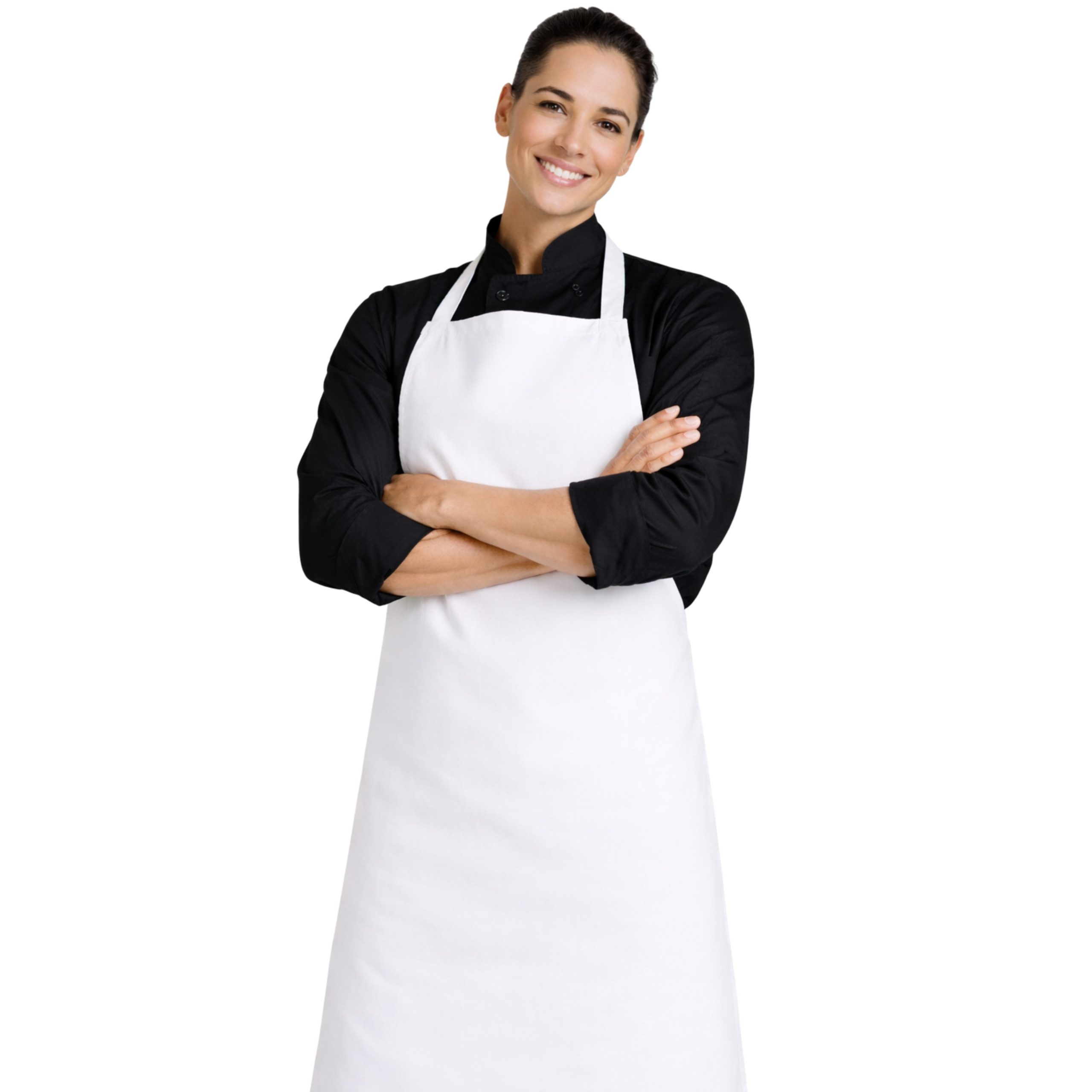 Unisex Adult Plain White Apron - Image 2