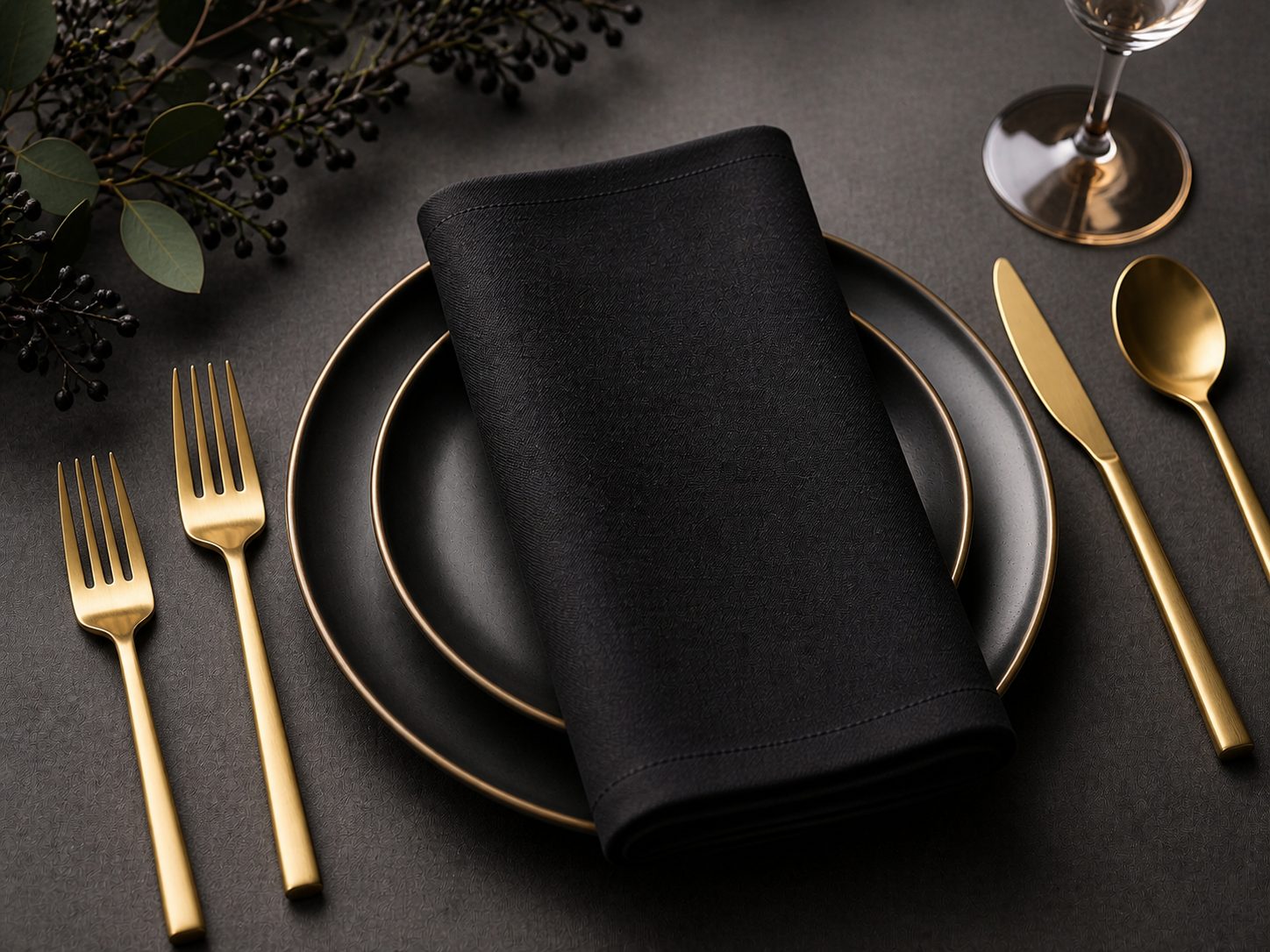 Black Napkin