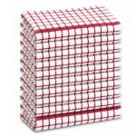 Terry Tea Towels White/Red