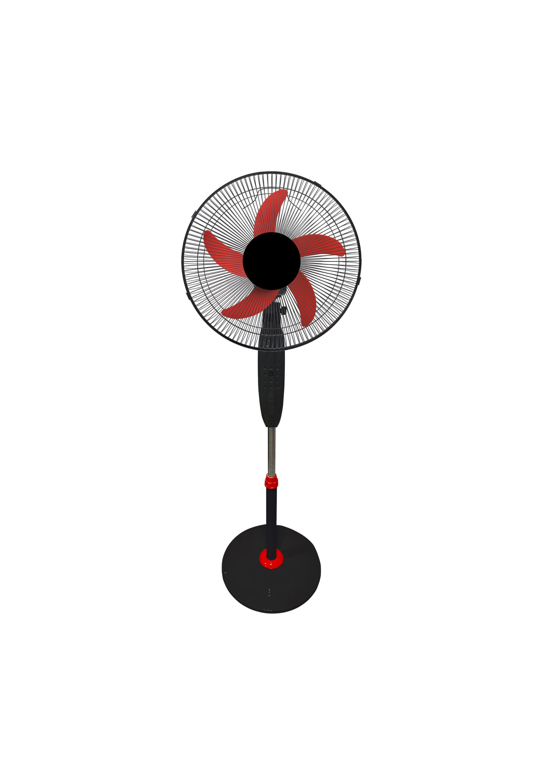 Floor Standing Pedestal 16 Inch Black 5 blades Red Air Cooling with remote control Fan - Image 3
