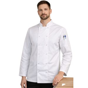 White Chefs Jacket Unisex Long Sleeve