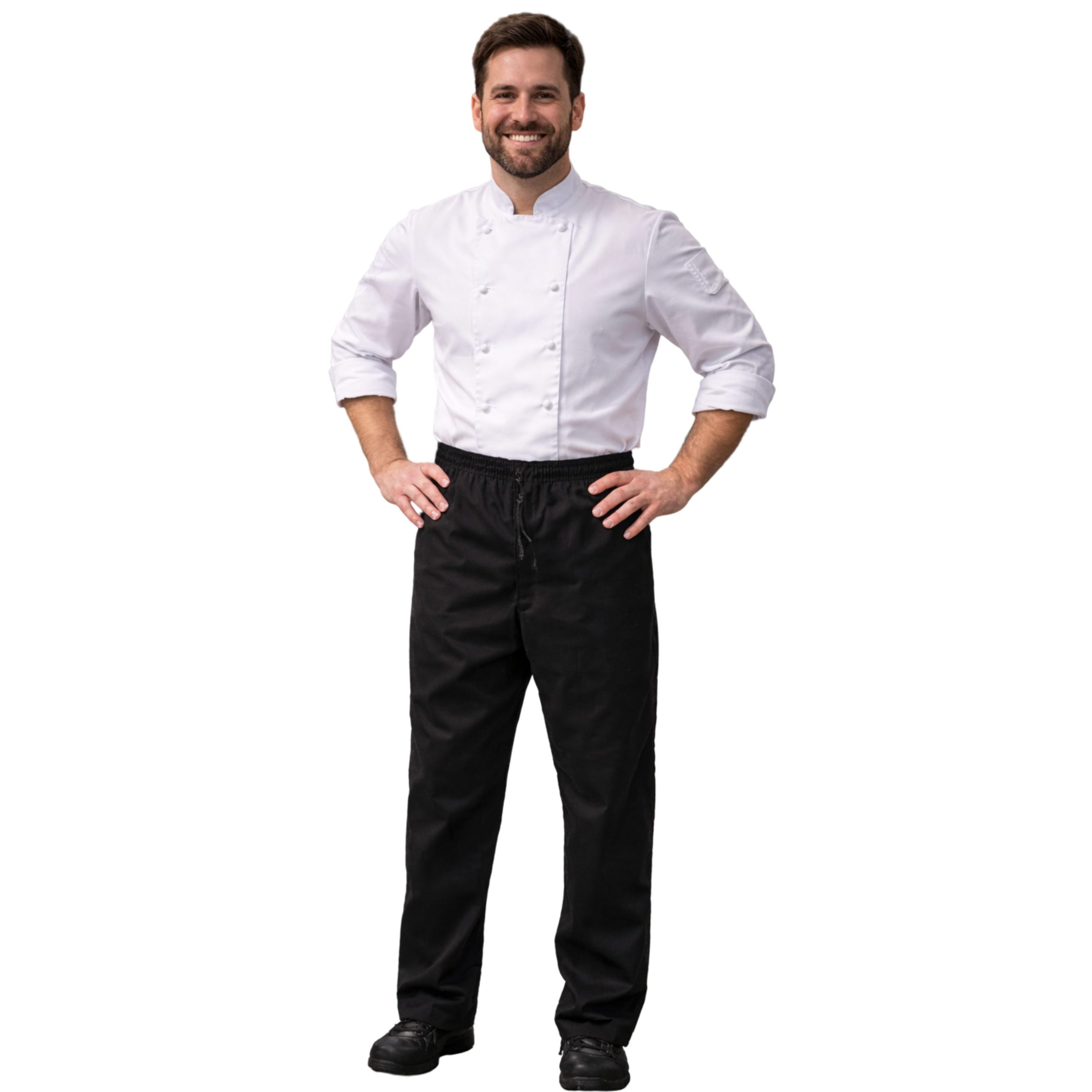 Black Chef Trouser – hospitality workwear, UK Linen House
