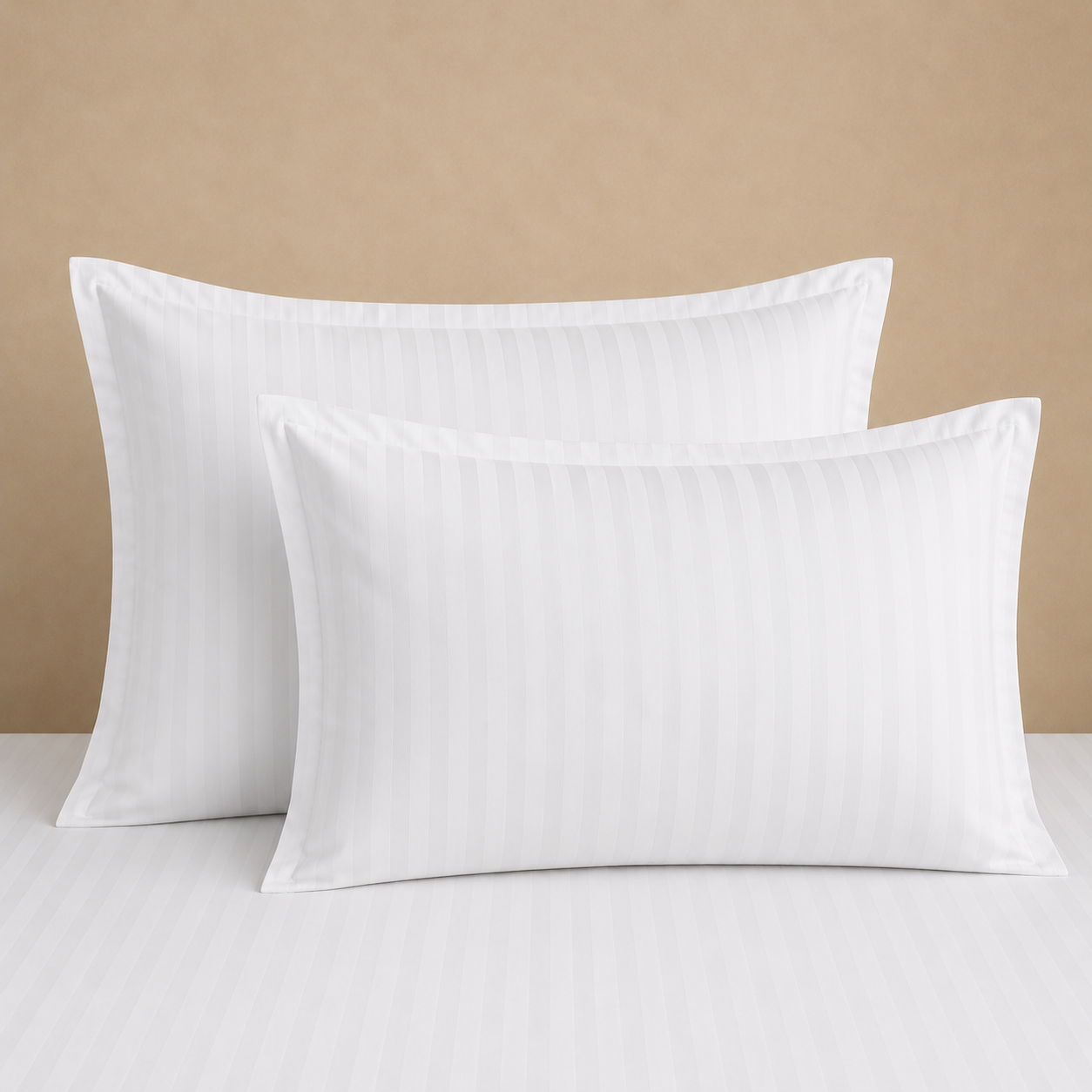 T-200 Oxford hotel pillow case in percale fabric, supplied by Linen House